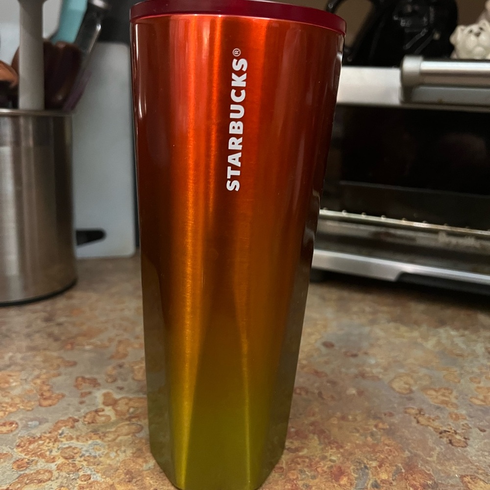 Starbucks insulated “sunset” tumbler.